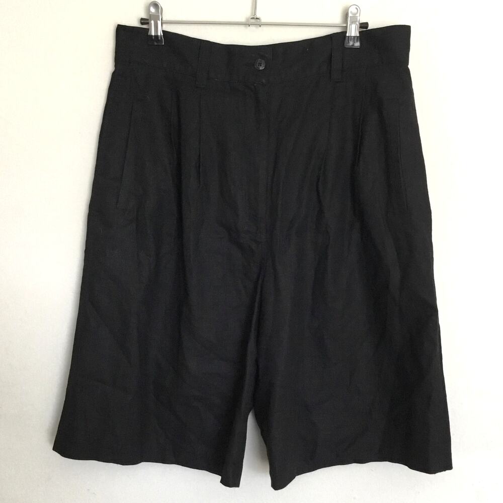TED LAPIDUS Bermuda Shorts Mens Vintage Deadstock Linen Cotton Blend Sz S